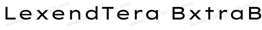 LexendTera BxtraBold字体转换